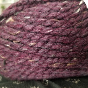 Chunky Crochet Scarf Dark Purple