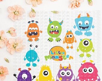 SVG, DXF, Pdf, Studio3 Cut file, CF195-205 Monster, cut file, scrapbook file, Monster Bundle cut files