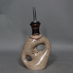 Olive Oil Dispenser In Yellow Oilspot Glaze