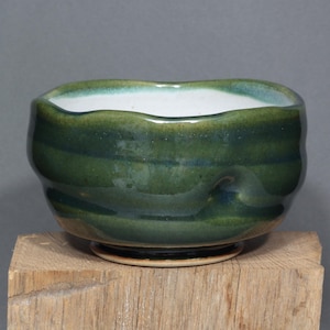 Matcha Chawan Teabowl in Dark Green Glaze