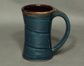 Handmade Pottery Mug, Coffee Mug, Handmade Mug, Ceramic Mug, Stoneware Mug in Dark Blue Glaze