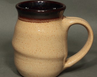 Handmade Mug in Peach Glaze