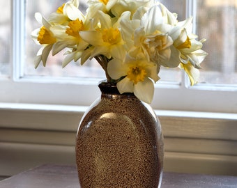 Small Vase in Yellow Oilspot Glaze