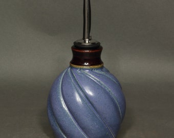 Oil Dispenser With Spirals in Purple Glaze