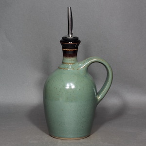 Olive Oil Dispenser, Oil Jug in Kiwi Glaze