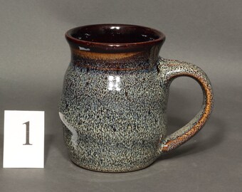 Handmade Pottery Mug, Unique Mug, Coffee Mug, Handmade Mug, Ceramic Mug, Stoneware Mug in Speckled Hen Glaze