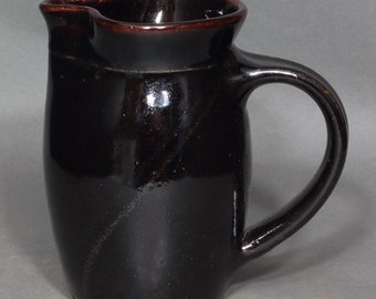 Pitcher in Tenmoku Glaze