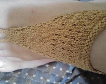 Knit barefoot sandal pattern