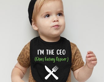 Personalized Bibs, Custom Baby Infant Bibs, Baby Bib, CEO Bib, Baby Girl Gift, Baby Shower, New Baby Gift, Cute Baby Gift, Funny Bib