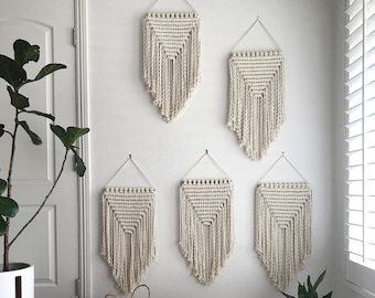 Macrame Wall Hanging Pattern – Sharp Triangle - DIY Beginner Macrame (Instant Download PDF) by Elsie Goodwin