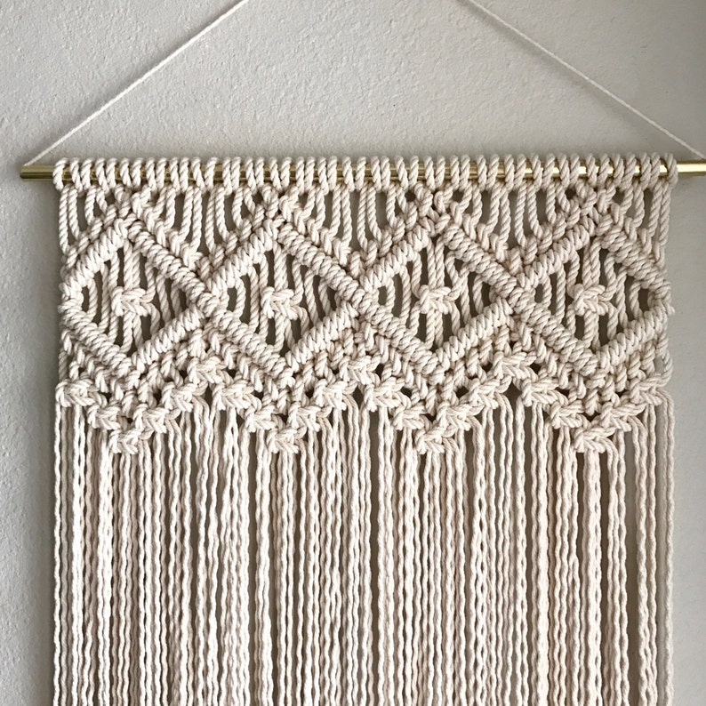 Macrame Pattern Written PDF by Elsie Goodwin/Reform Fibers Digital Macrame Pattern Instant download Name: Four of Diamonds image 3