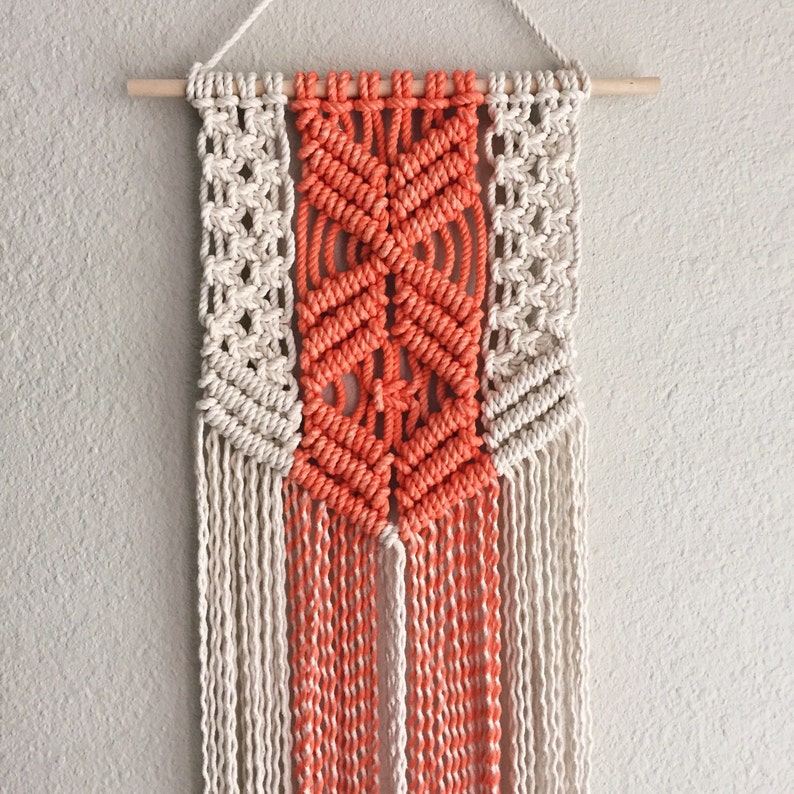 Macrame Pattern, Written PDF by Elsie Goodwin/Reform Fibers, Digital Macrame Pattern, Instant download, Name: Coral Natural Pattern image 2