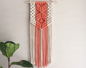 Macrame Pattern, PDF écrit par Elsie Goodwin/Reform Fibers, Digital Macrame Pattern, Téléchargement instantané, Nom : Coral Natural Pattern