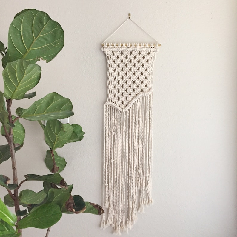 Macrame Wall Hanging Pattern – Interesting Fringe - DIY Beginner Macrame (Instant Download PDF) by Elsie Goodwin image 1