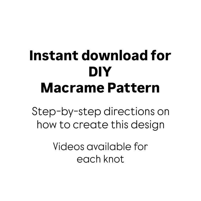 Beginner Friendly Macrame Pattern - Written PDF by Elsie Goodwin/Reform Fibers - Digital Macrame Pattern - Name: Clove Hitch and 6 Diamonds image 4