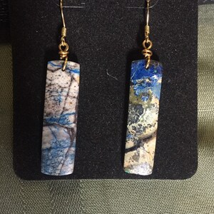 Azurite Pendant Earrings