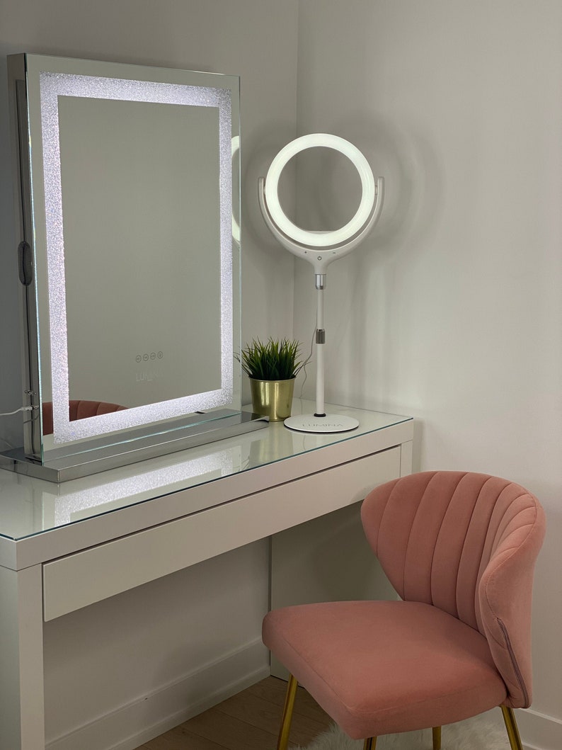 Crystal Vanity Mirror with Bluetooth Speakers Etsy