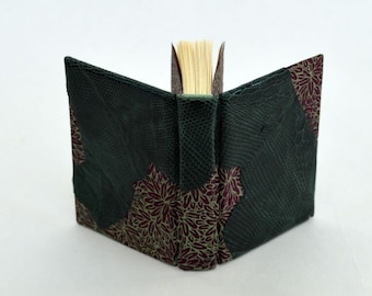 Miniature Leather and Paper Blank Book
