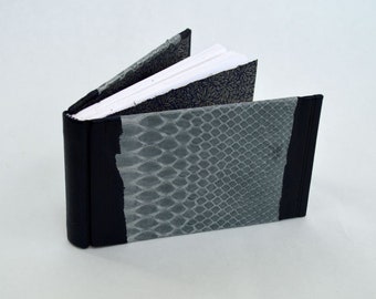 Hardcover Gray Snakeskin Blank Book