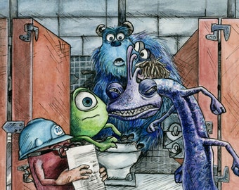 Monsters, Inc Bathroom Scene