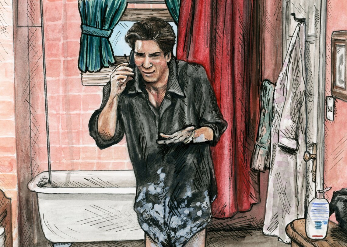 Friends Ross' Bathroom Scene Etsy