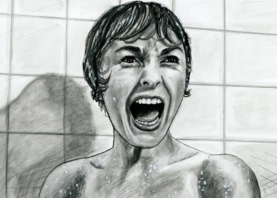 Psycho Bathroom Scene Etsy