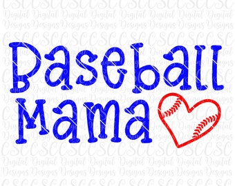 Baseball Mama SVG, Baseball Heart svg, Baseball Mama Cut File, Commercial Use Baseball svg, Digital File svg, Buy 3 Get 30% Off