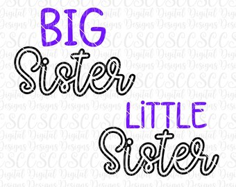 Big Sister svg, Little Sister svg, Big Sister announcment svg, Big Sister Little Sister Commercial Use svg, Digital File, Buy 3 Get 30% Off