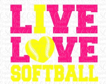 Free Free 111 Live Love Softball Svg SVG PNG EPS DXF File