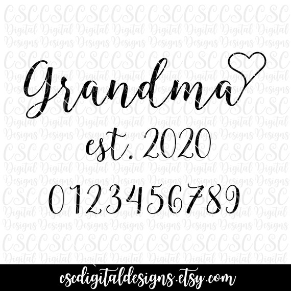 Download Grandma Est 2020 Svg Baby Announcment Svg Promoted To Etsy