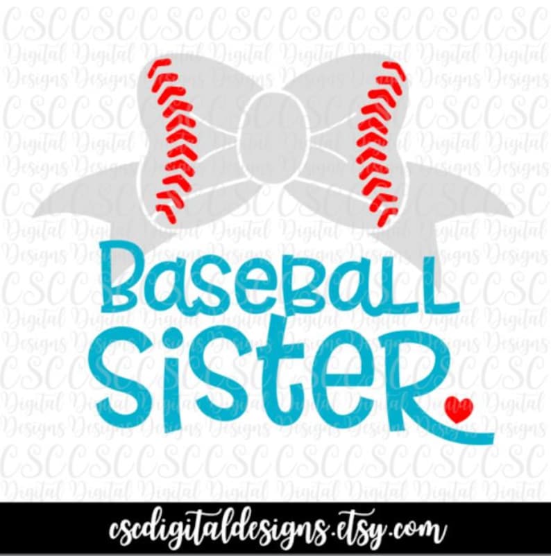 Download Baseball Sister SVG Baseball Bow svg Baseball Sister Cut ...