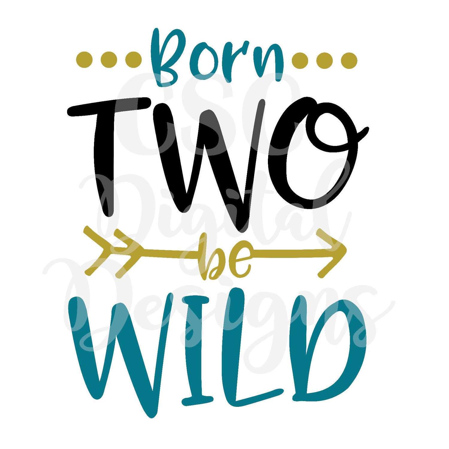 Download Two Wild svg Born Two be Wild DIY Iron On Second Birthday | Etsy
