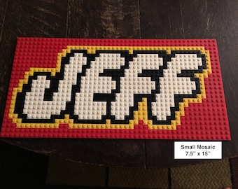 Nom personnalisé LEGO Mosaic (Votre nom dans la police LEGO)