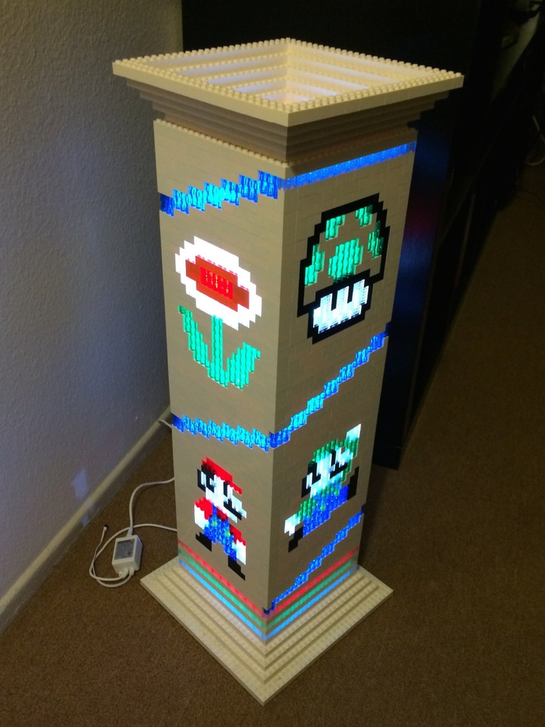 Mario Brothers Themed Lego Lamp Night Light