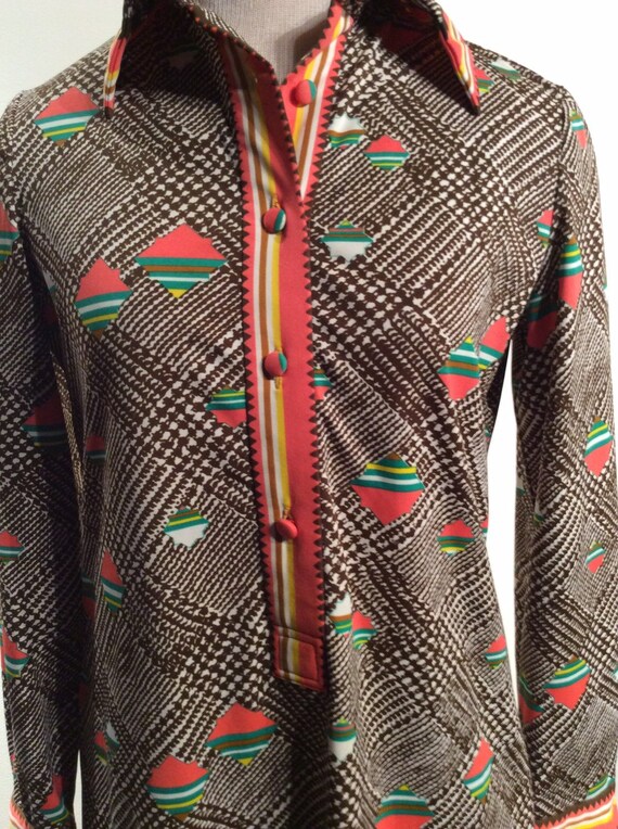 Ann Fogarty Mod Geometric Dress Size M