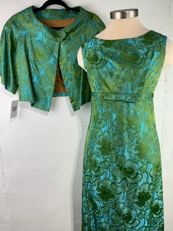 50s Brocade Evening Dress Gem 50s Brocade Evening Dress Gem