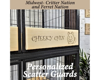 Personalized Scatter Poop Guards for Critter/Ferret Nation Cages Laser Engraved