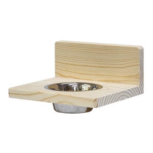 Hanging Feeder with Stainless Steel Bowl for Small Pets Kiln Dried Pine