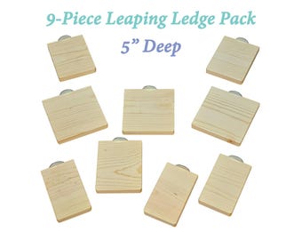 9-Piece Leaping Ledge Pack for Small Pets Kiln Dried Pine