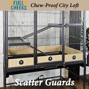 Scatter Guards for Full Cheeks Chew Proof City Loft Cage - Etsy Scatter Guards for Full Cheeks Chew Proof City Loft Cage - Etsy