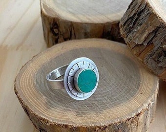 Eilat Silver Ring , Eilat Stone Jewel , Handmade Unique Ring , Eilat Israeli Green Stone , Creative Silver Ring , Statement Ring