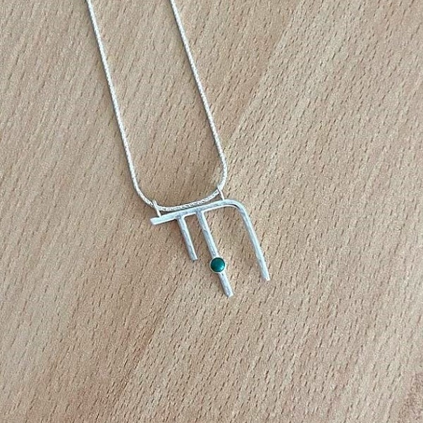 Contemporary Chai Necklace, Silver Hai Pendant, Handmade Chai Jewel,  jewish chai Necklace, Kabbalah Jewelry, protection necklace