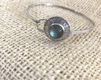 Labradorite Bracelet, Bangle Bracelet, Natural Labradorite Bracelet, Gemstone Bangle