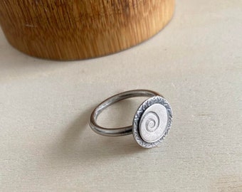 Sterling Silver Spiral Ring , Swirl Ring , Simple Silver Ring , Handmade Minimalist Ring , Infinity Spiral Ring