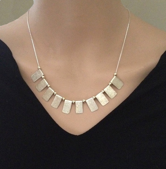 Handmade Fan Necklace Sterling Silver Statement Necklace Etsy