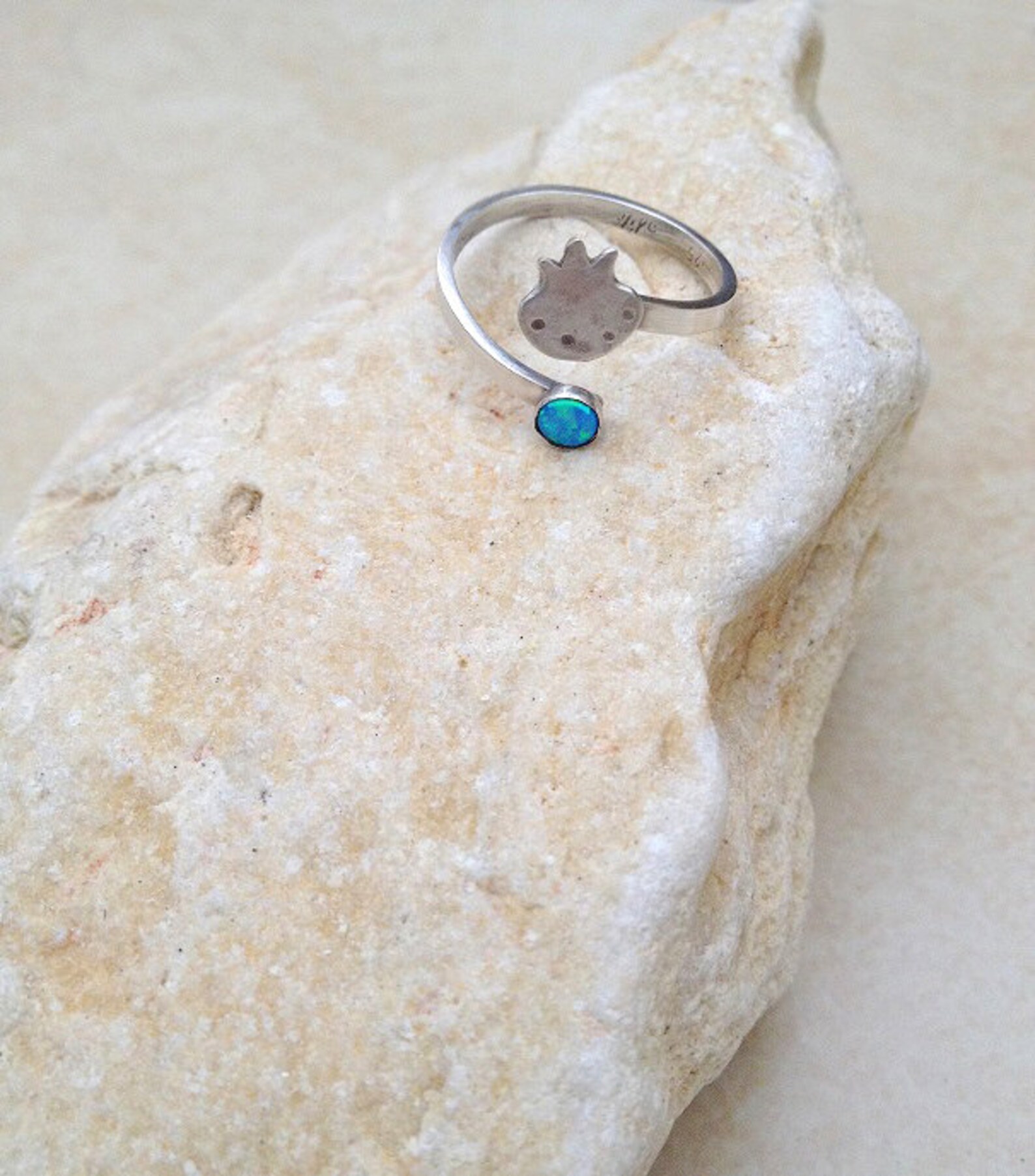 Pomegranate Ring Silver Rimon Jewelry Adjustable Ring Etsy