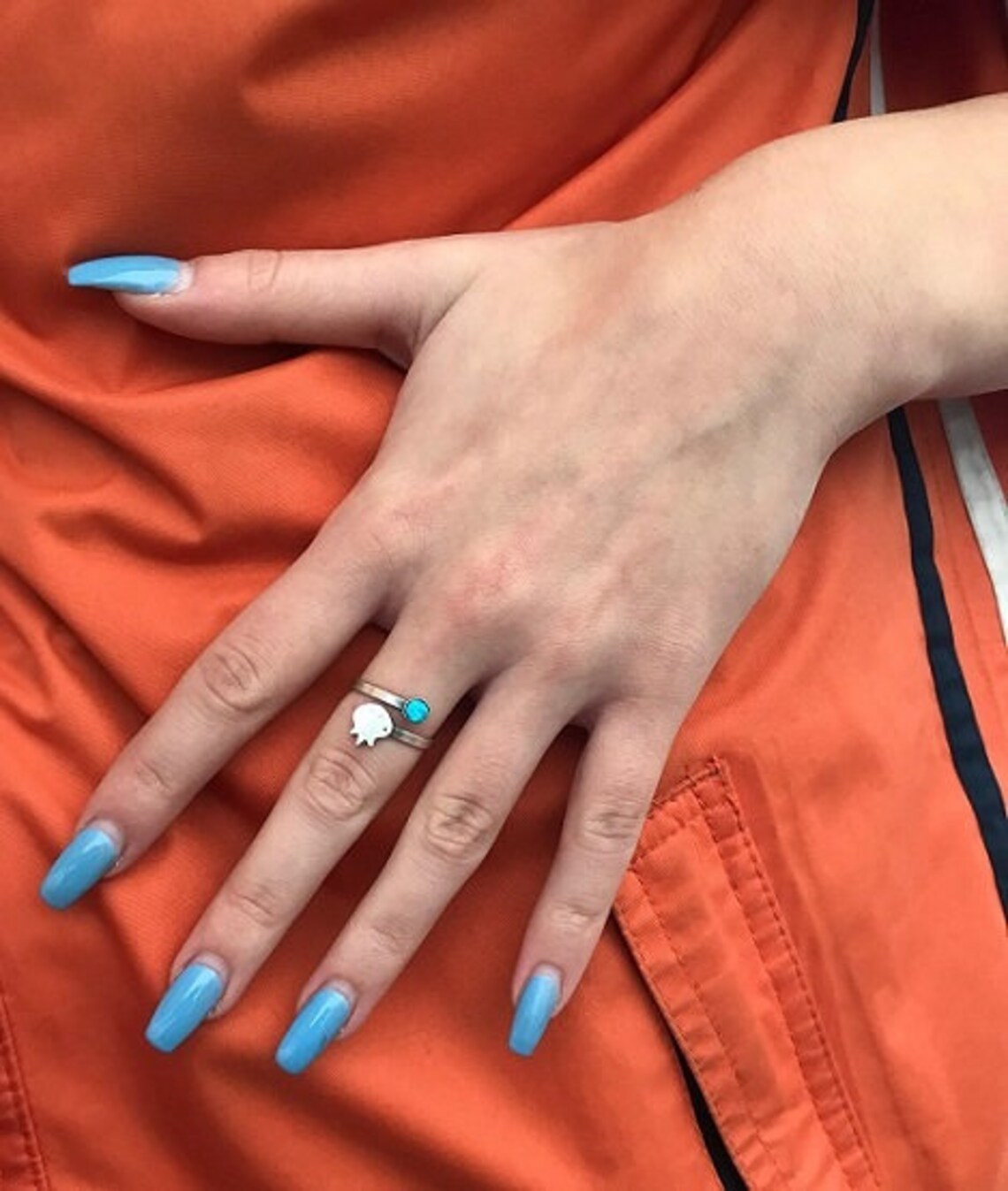 Pomegranate Ring Silver Rimon Jewelry Adjustable Ring Etsy