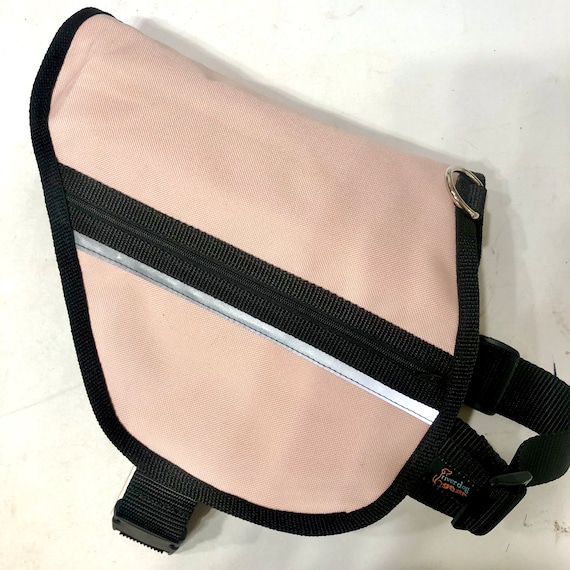 Dog Pocket Vest ROSE GOLD Pink with zippered Pockets and reflect strip