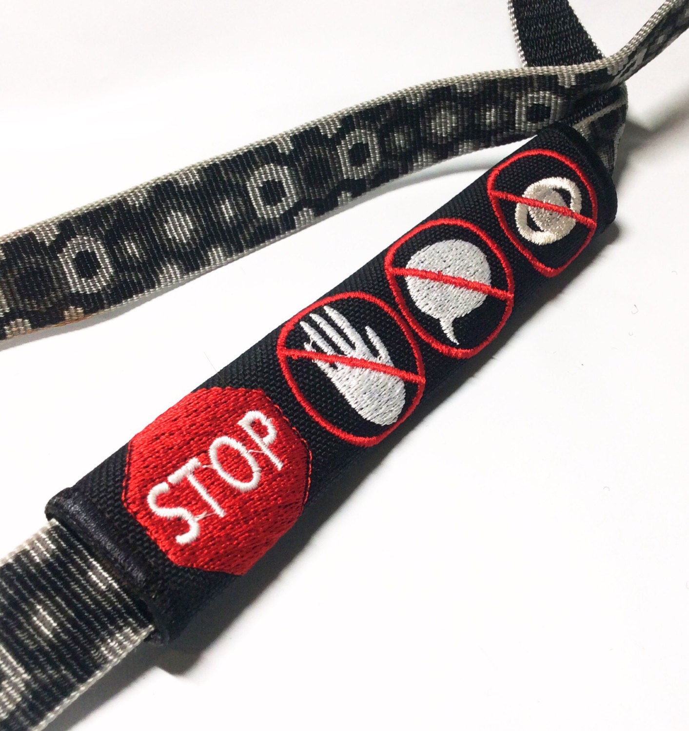 Service Dog Leash Wrap Embroidered Stop No Touch No Talk No Etsy Canada