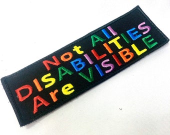 Rainbow Letter Custom Embroidered 2x6” Patch